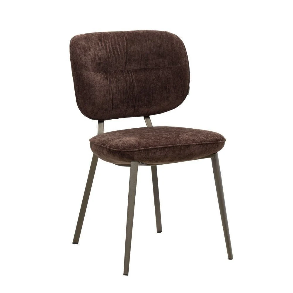 Stoel Talio velours bruin