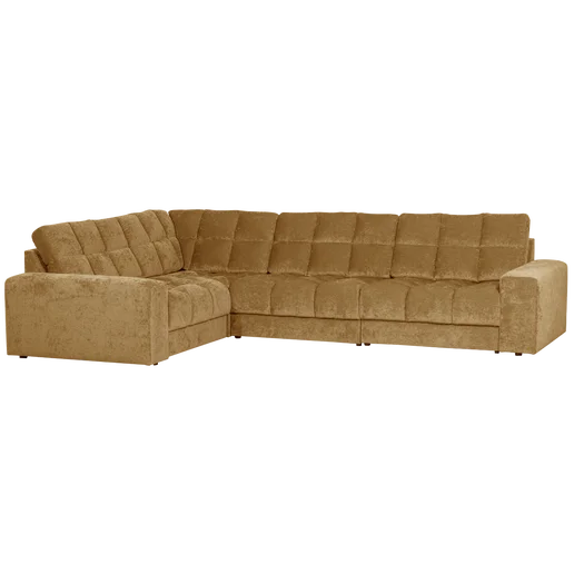 Hoekbank Elar polyester goud links