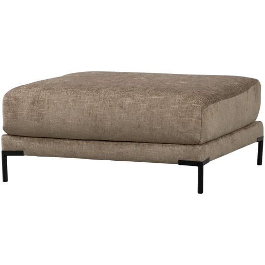Poef Jase stof beige 100 cm