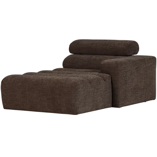 Chaise longue Ralel bruin rechts