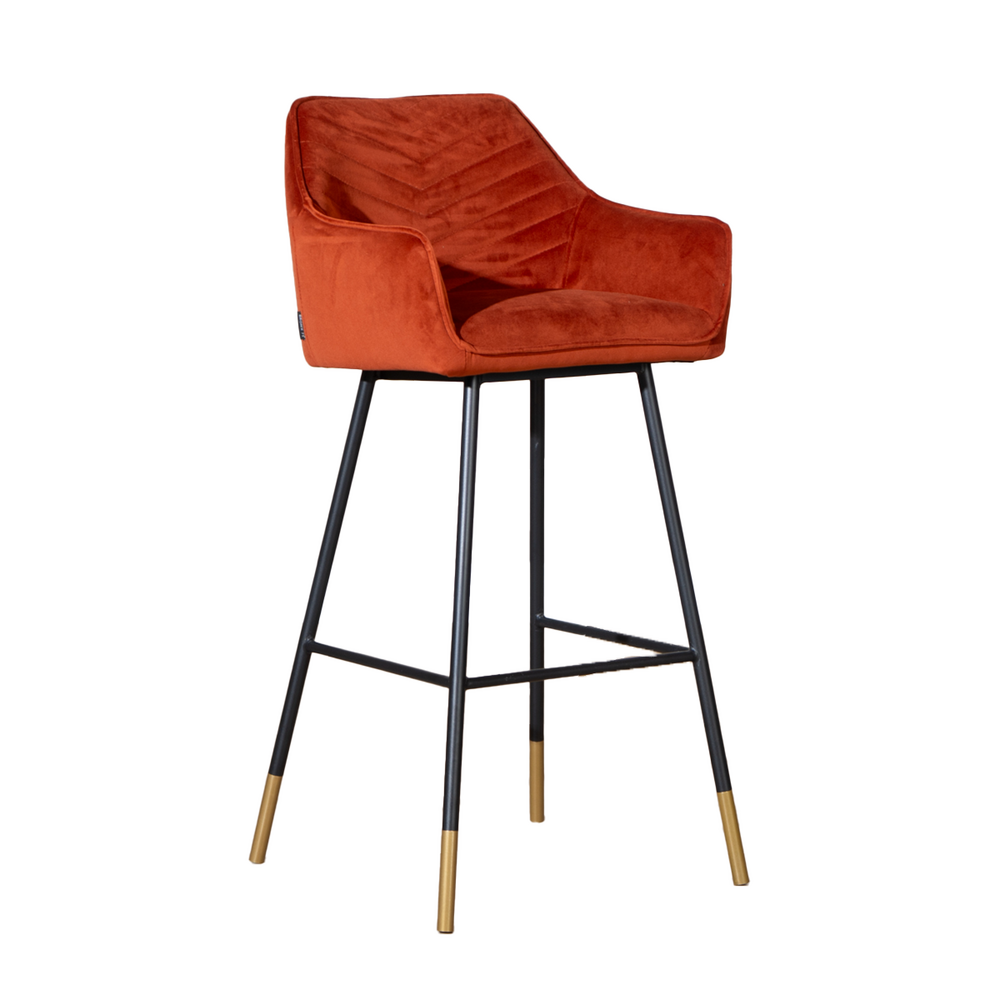 Barkruk Linto velours koper 65 cm