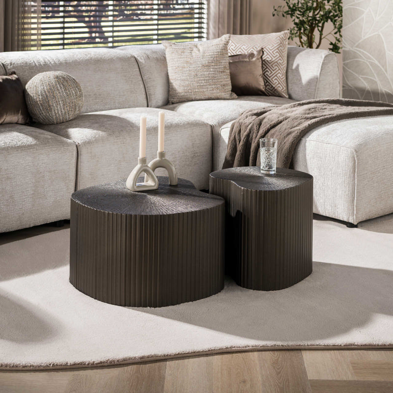 Salontafel Zelel niervormig set van 2