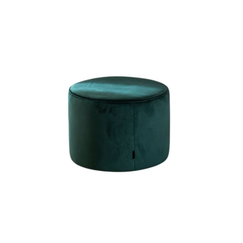 Poef Perel velours donkergroen 50 cm