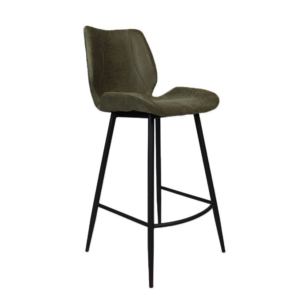 Barkruk Grar eco-leer olijfgroen 69 cm