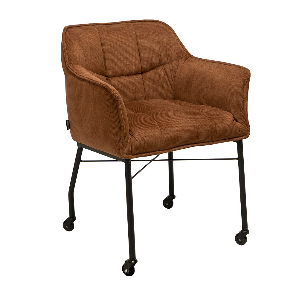 Stoel Pera ribstof cognac