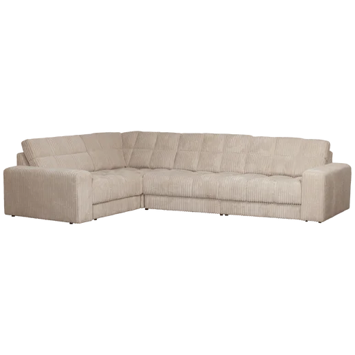 Hoekbank Koro polyester naturel links
