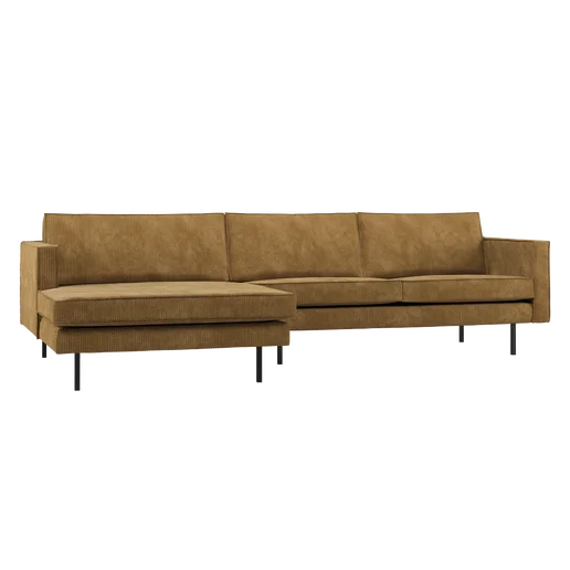 Chaise longue Roson geel links 300 × 85 cm hoog