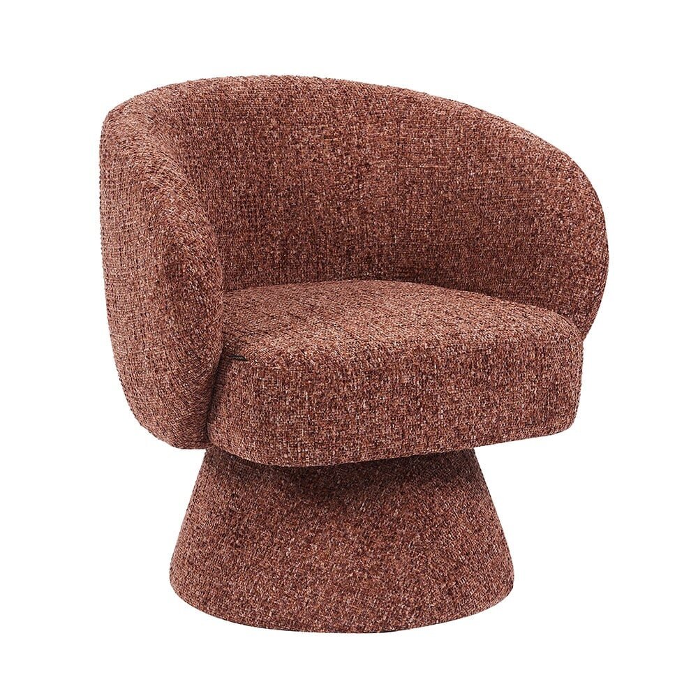 Fauteuil Delo chenille koper draaibaar