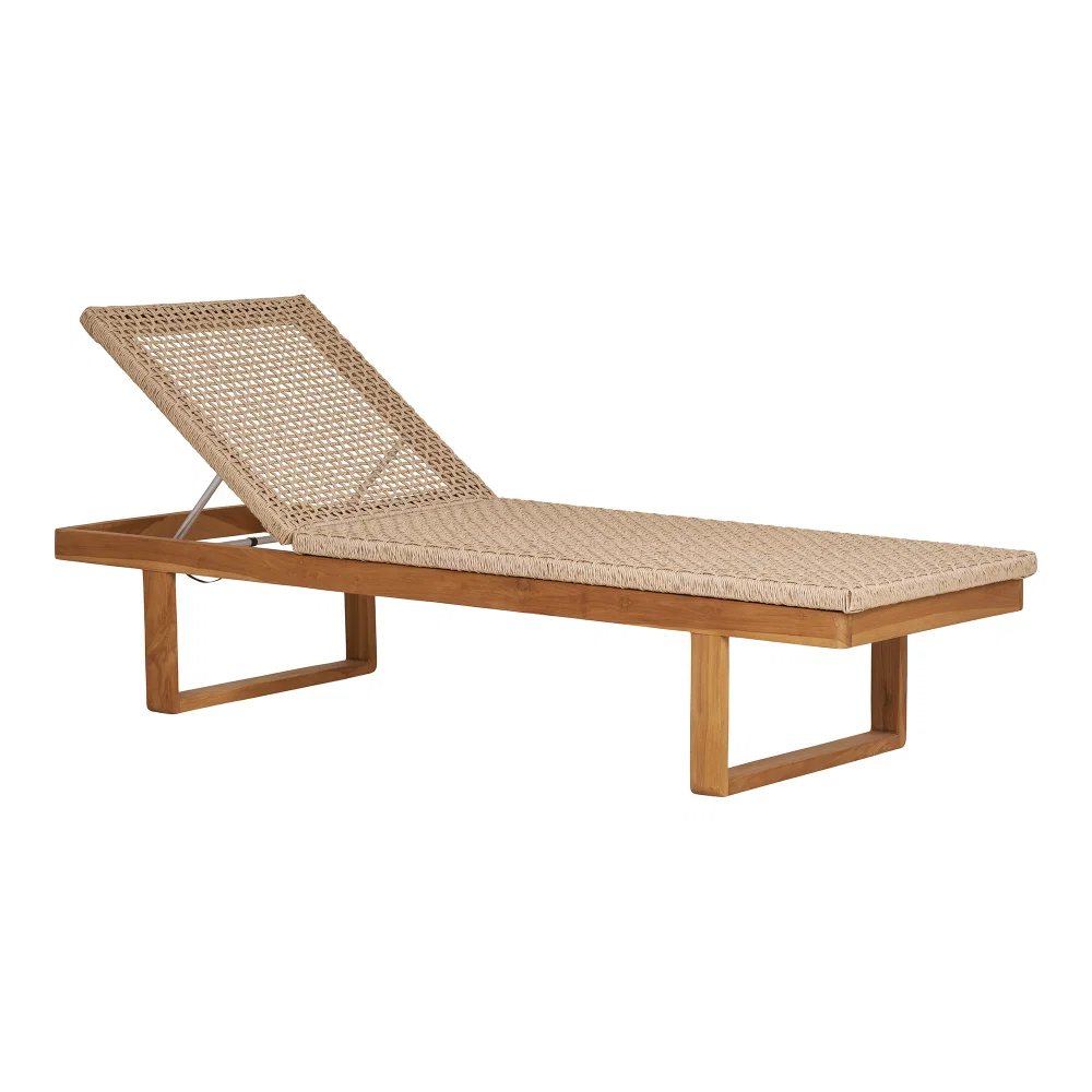 Ligbed Rosia teak naturel 190 cm