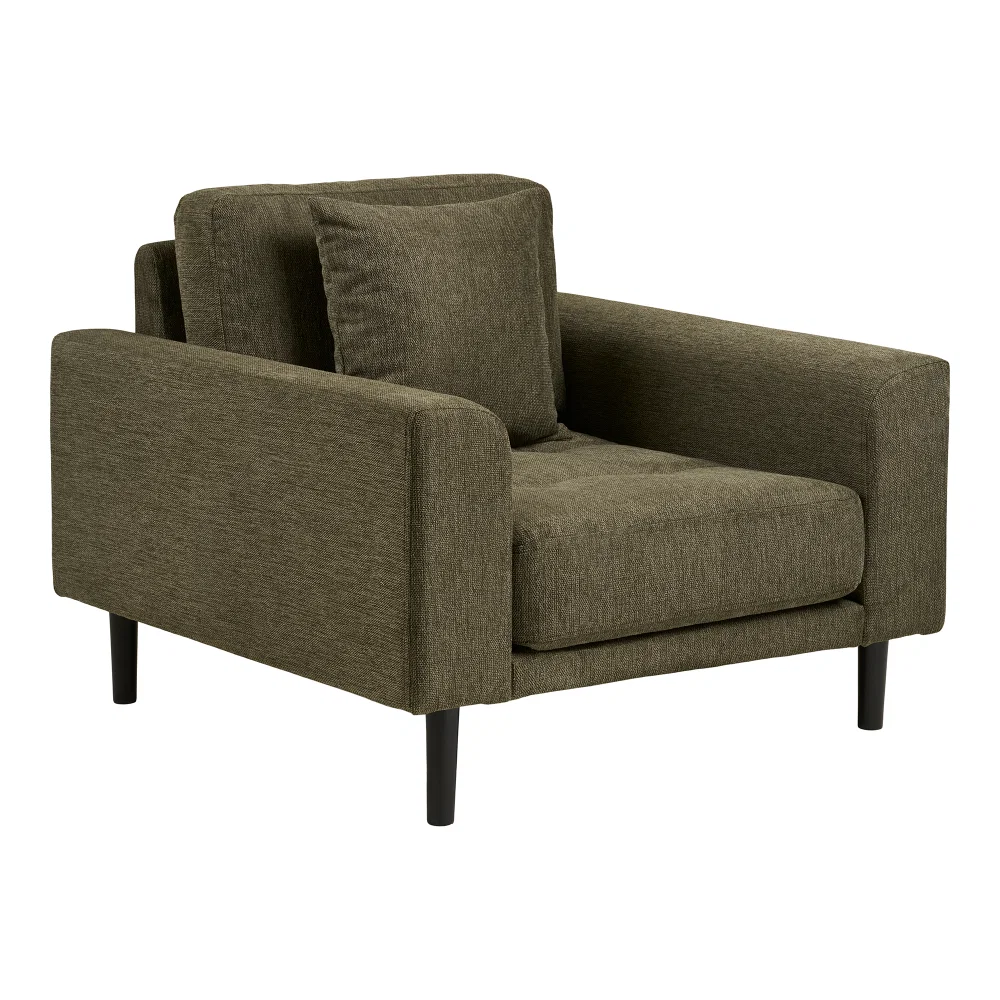Fauteuil Kalar grenen olijfgroen