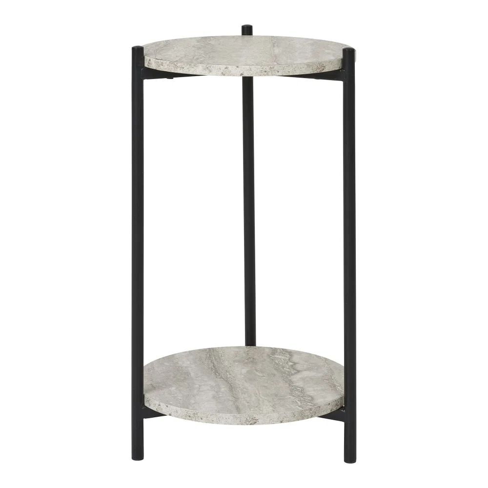 Bijzettafel Orel staal zwart 27 cm
