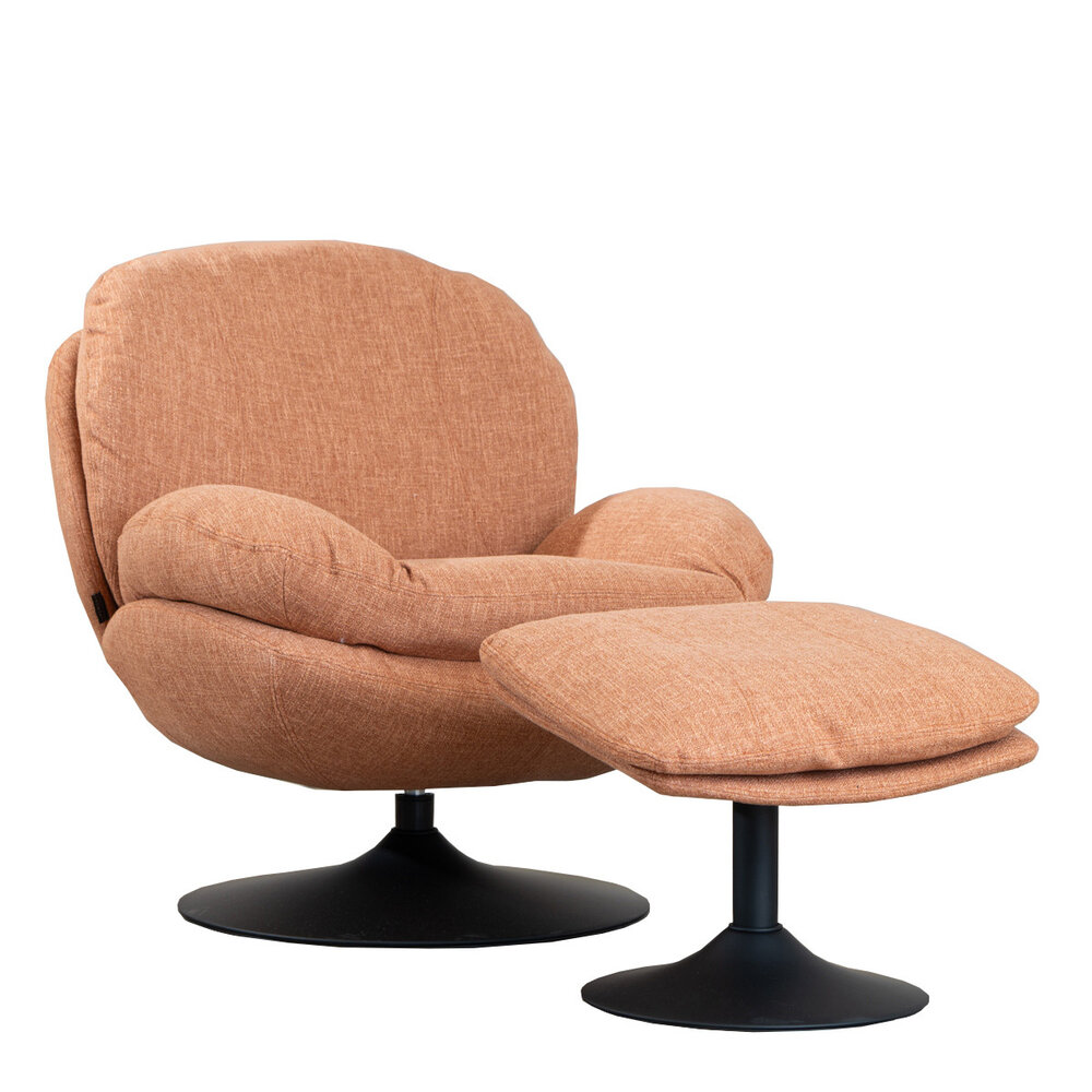 Fauteuil Grar polyester koper draaibaar 83 cm