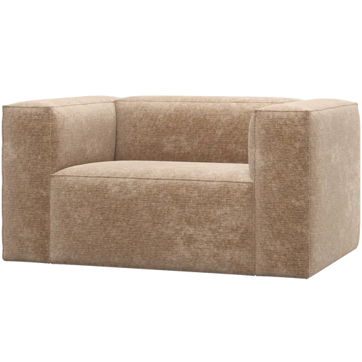 Fauteuil Calan velours roze 146 cm