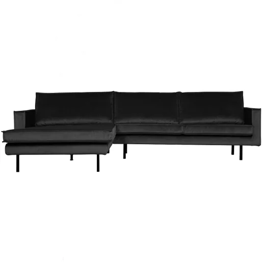 Chaise longue Brael polyester grijs links 300 × 85 cm hoog