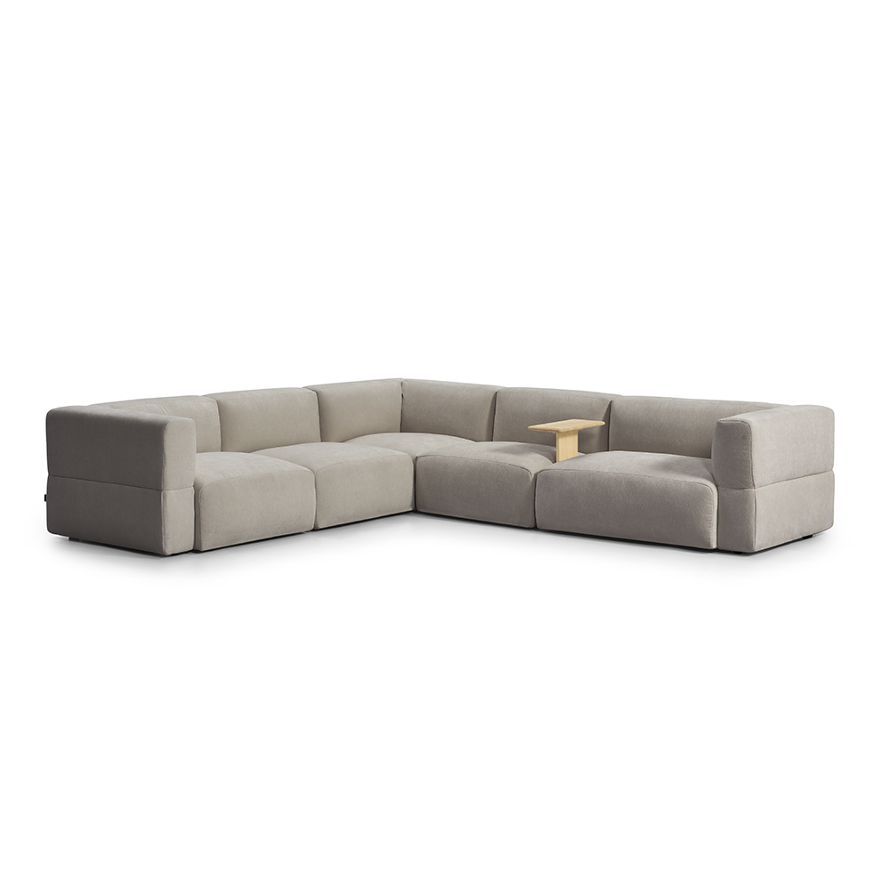 Hoekbank Noran ja taupe 6-zits 314 cm