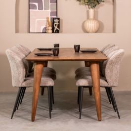 Eettafel Levo mangohout naturel smooth