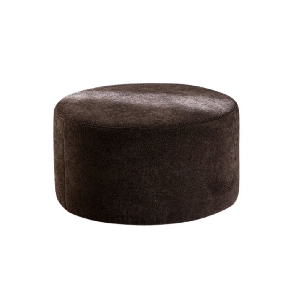 Poef Fio chenille bruin rond Ø70 cm