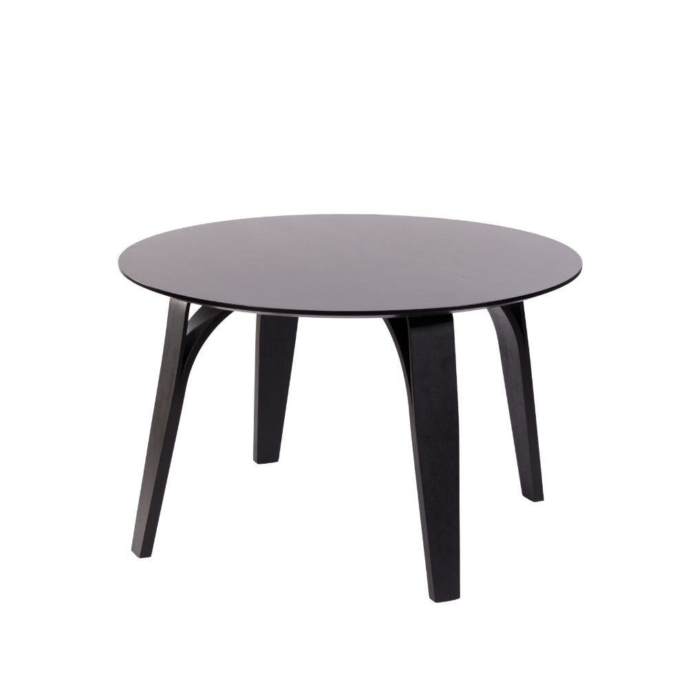 Eettafel Vine MDF + eikenfineer zwart rond Ø120 cm