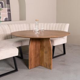 Eettafel Lanmi mangohout naturel smooth 130 × 76 cm hoog