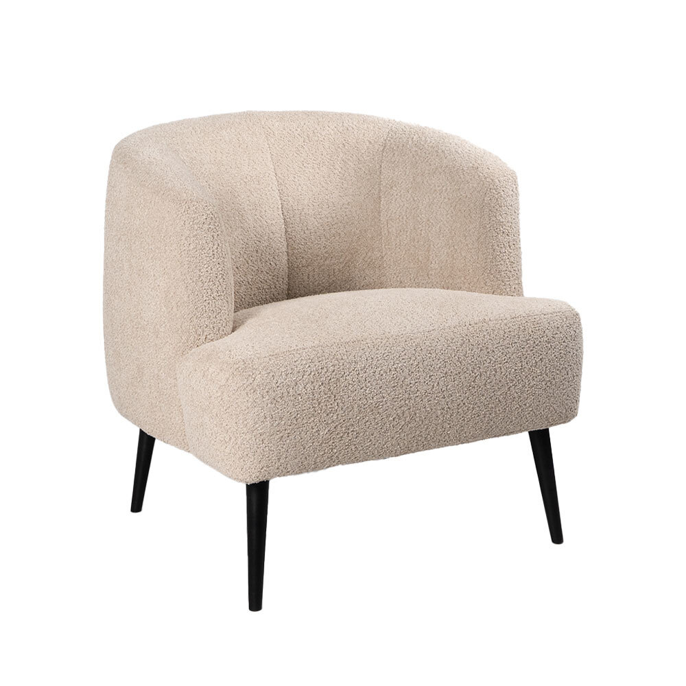 Fauteuil Roson bouclé beige