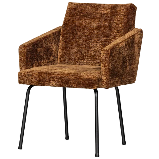 Eetkamerstoel Roso polyester bruin 61 × 82 cm hoog