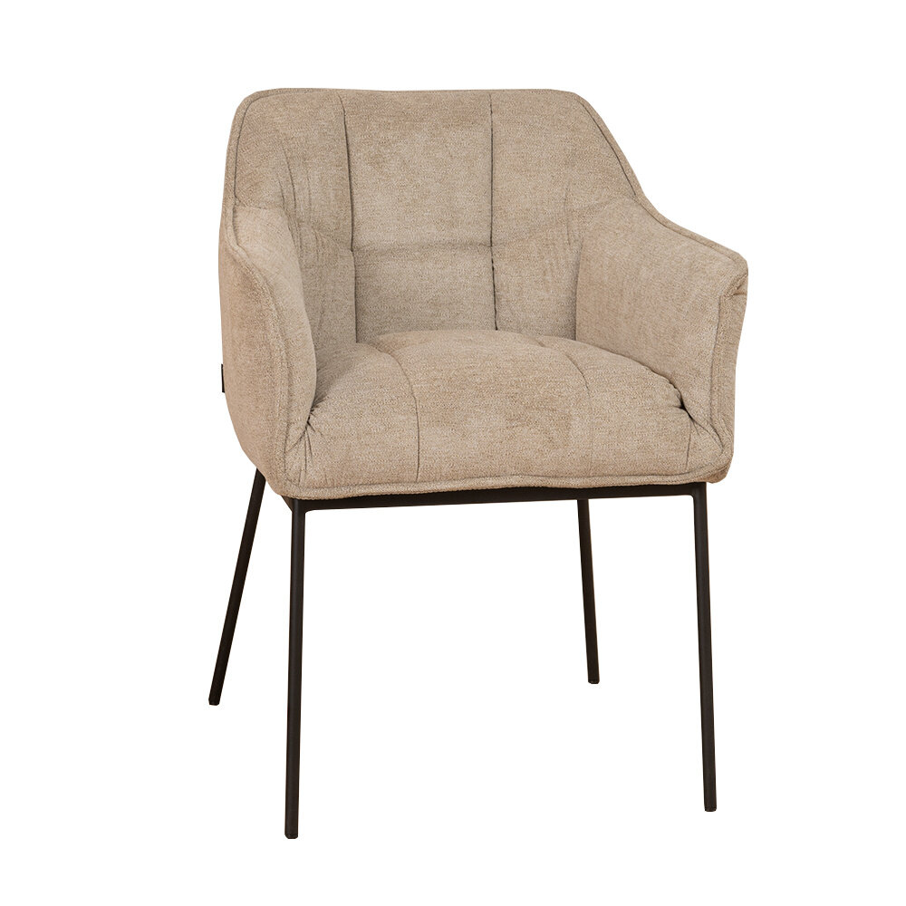 Stoel Valvo polyester taupe 62 cm