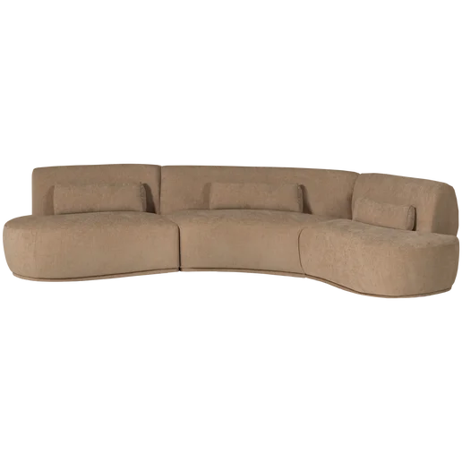 Bank Lorrio velours bruin 6-zits