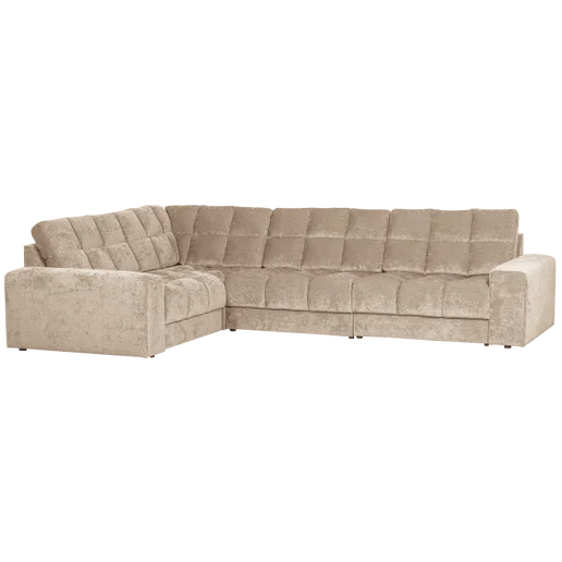 Hoekbank Dala polyester naturel links 316 × 78 cm hoog