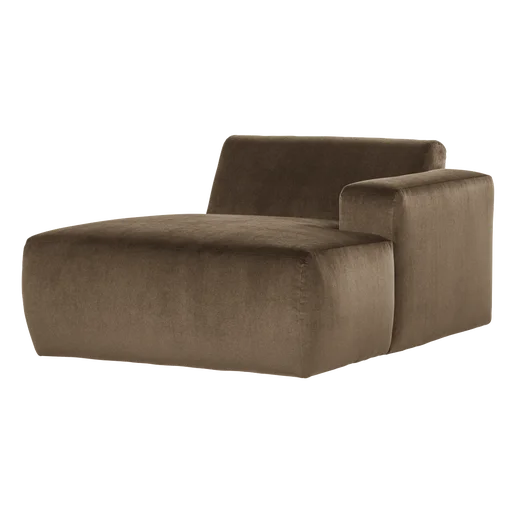 Chaise longue Lanan velours rechts