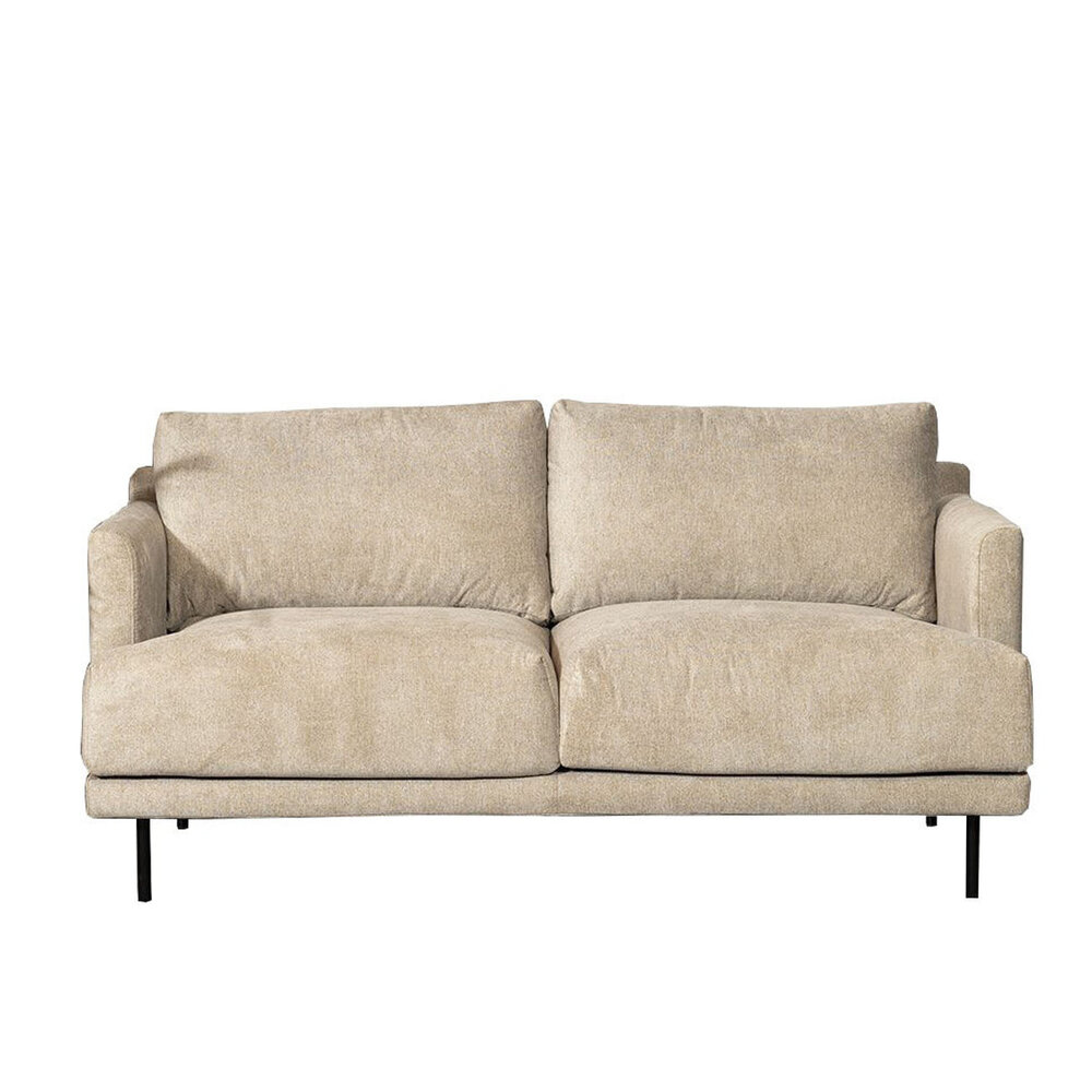 Bank Ule polyester taupe 5-zits 174 × 88 cm hoog