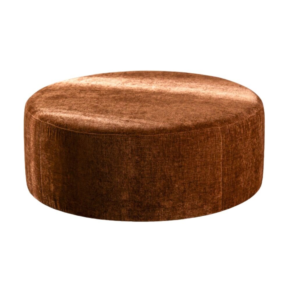 Poef Perio chenille koper rond Ø100 cm